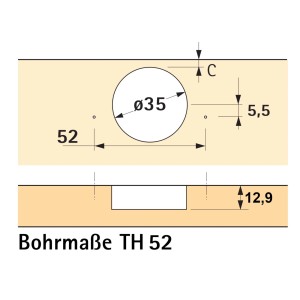 SOTECH SENSYS 8645i Topfscharnier Eckanschlag