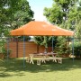 Faltbares, oranges Partyzelt (410x279x315 cm) von vidaXL für Gartenpartys & Feste.
