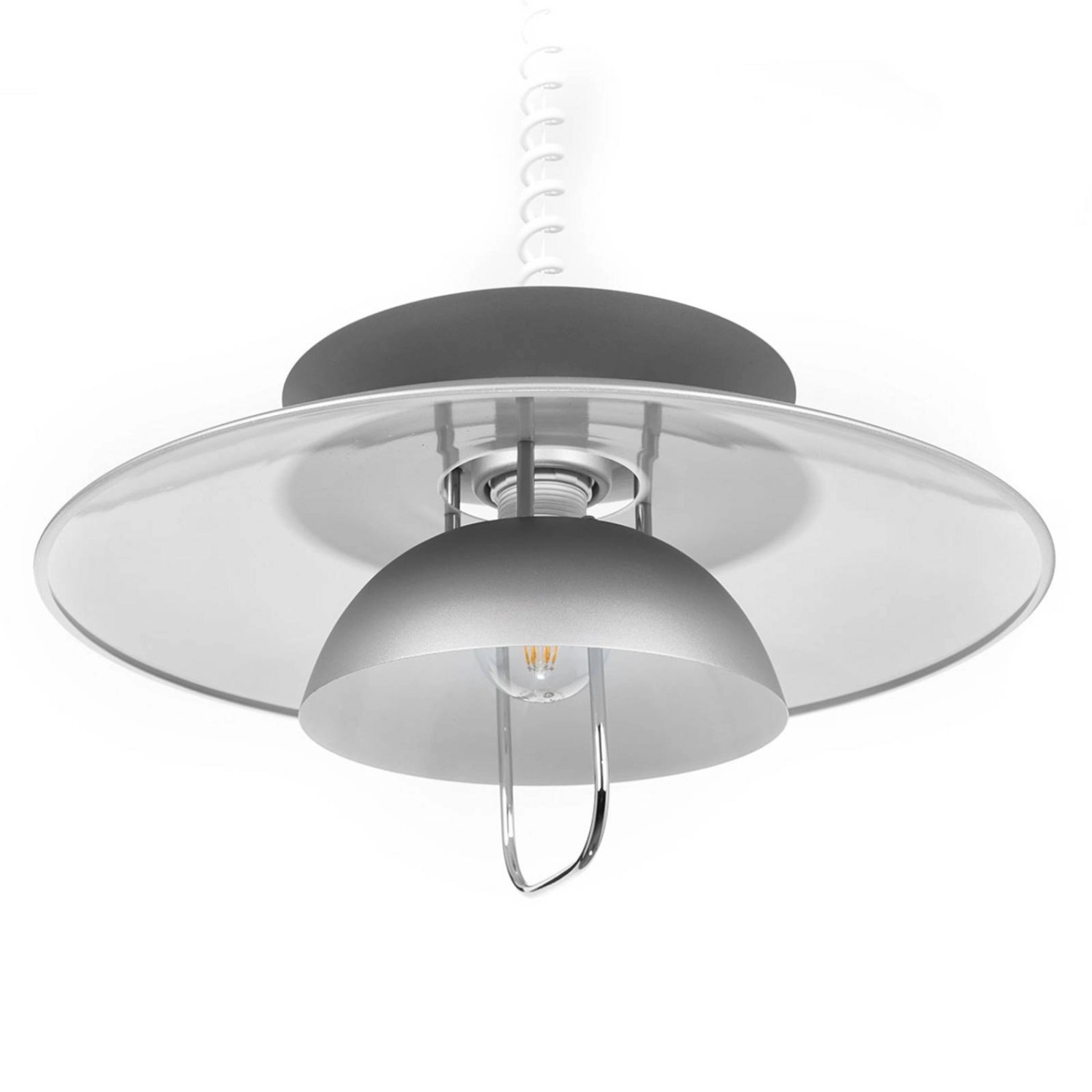Lindby Pendelleuchte Nadija 9621042 Skandinavisch in Alu aus Metall 1-flamm günstig online kaufen