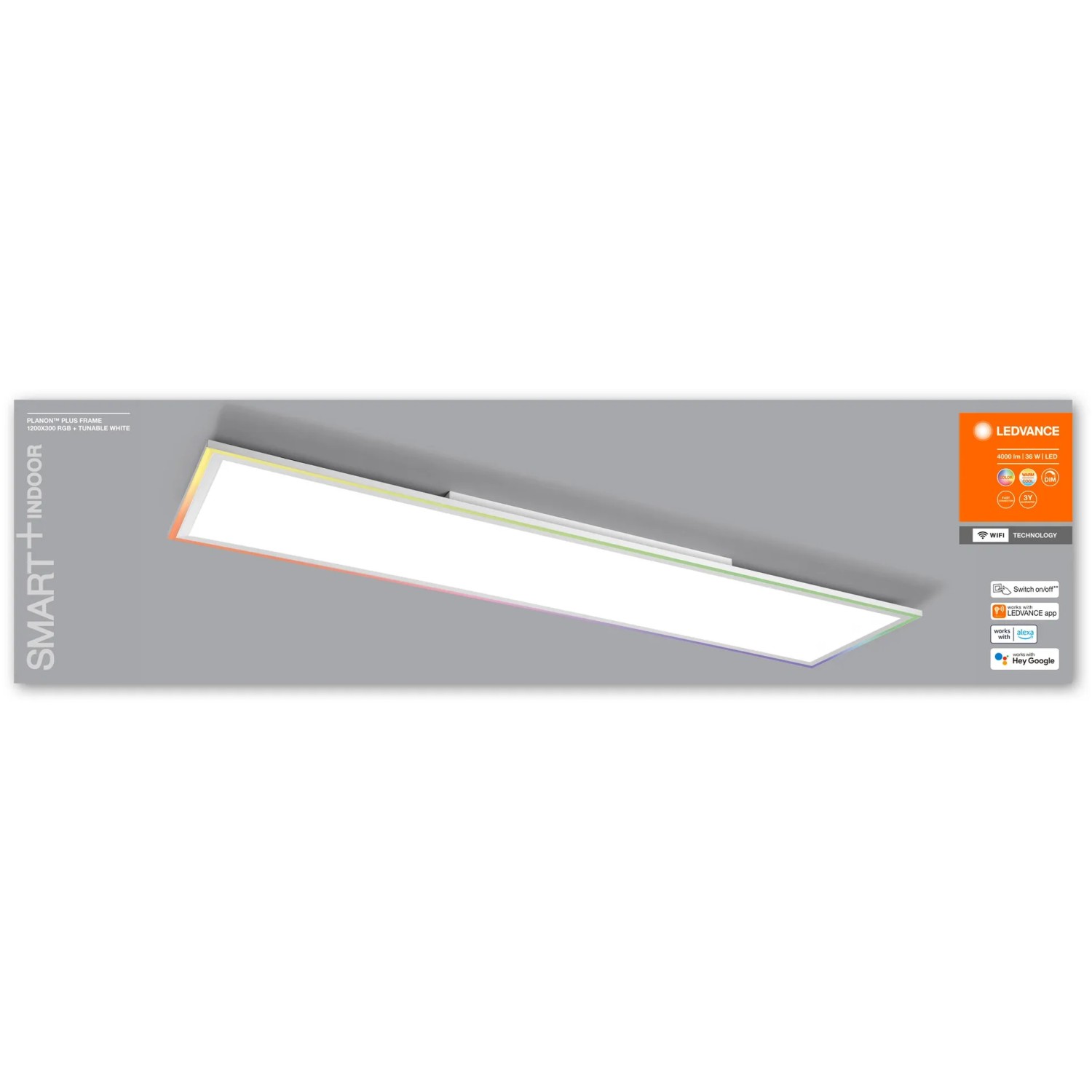 Ledvance Smart+ WiFi Panelleuchte Planon Plus RGBTW Farbwechsel 120x30 ...