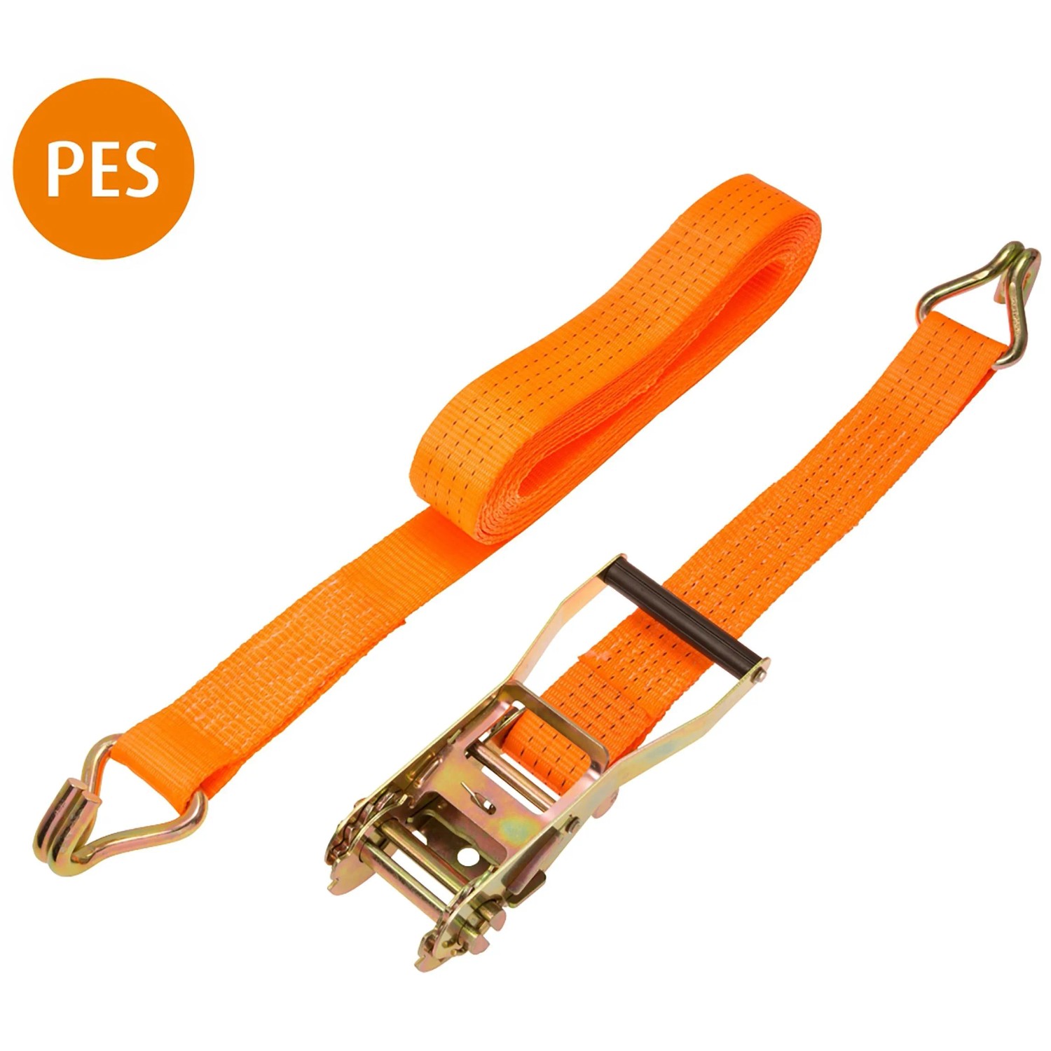 Conacord Spanngurt Pro PES Ratsche 2 Spitzhaken 50 mm Länge 8 m Orange 2-teilig