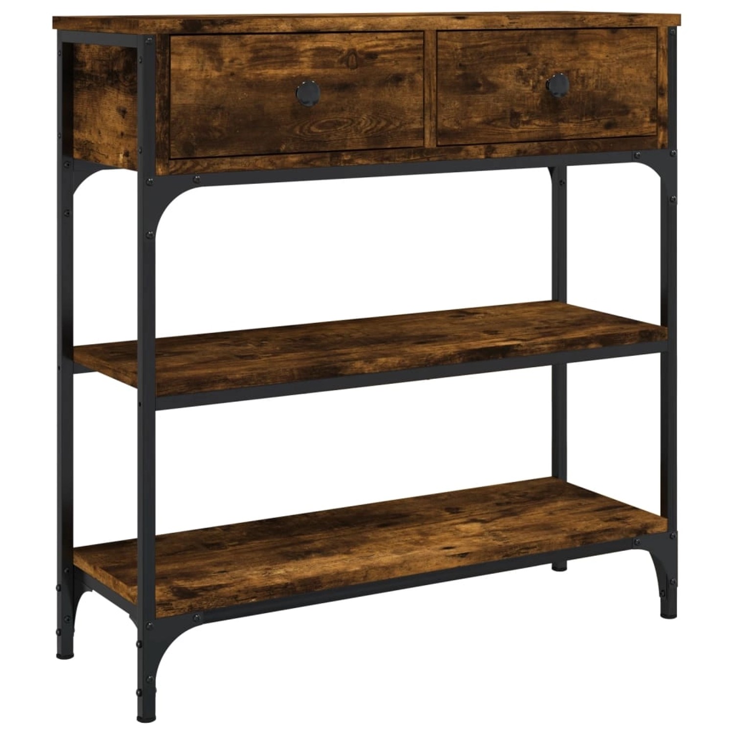 vidaXL Konsolentisch Räuchereiche 72,5x25x75 cm Holzwerkstoff 834187 günstig online kaufen