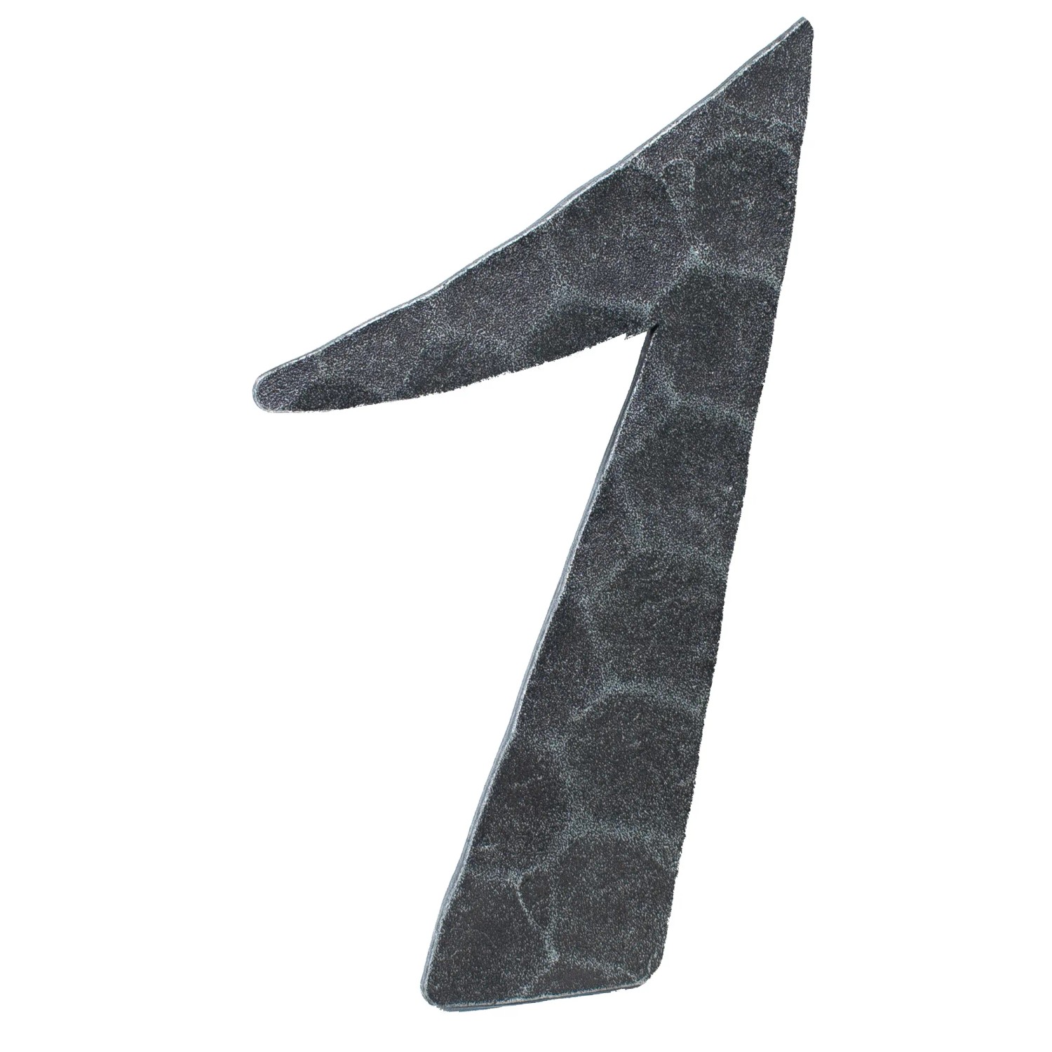 FeNau Hausnummer 1 Abmessung 12x8 cm Material 4 mm Gehämmert Stahl Roh S235JR