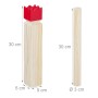 Kubb Wikingerspiel: Holzkönig mit roter Krone (30x5x5 cm) und Wurfstab (30xØ3 cm) für Spiel & Spaß.