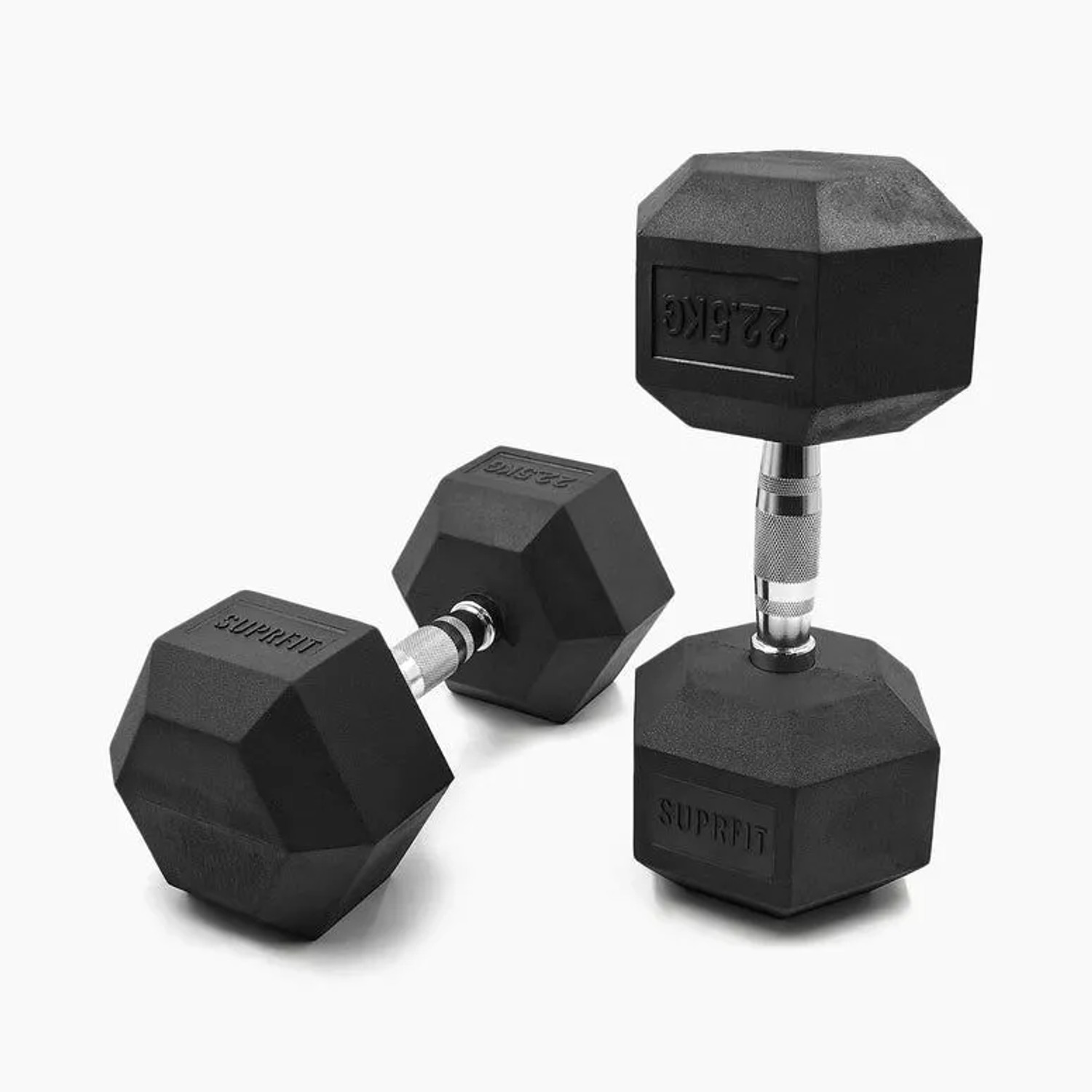 Suprfit Hex Gummi-Kurzhanteln Paar 22,5 kg