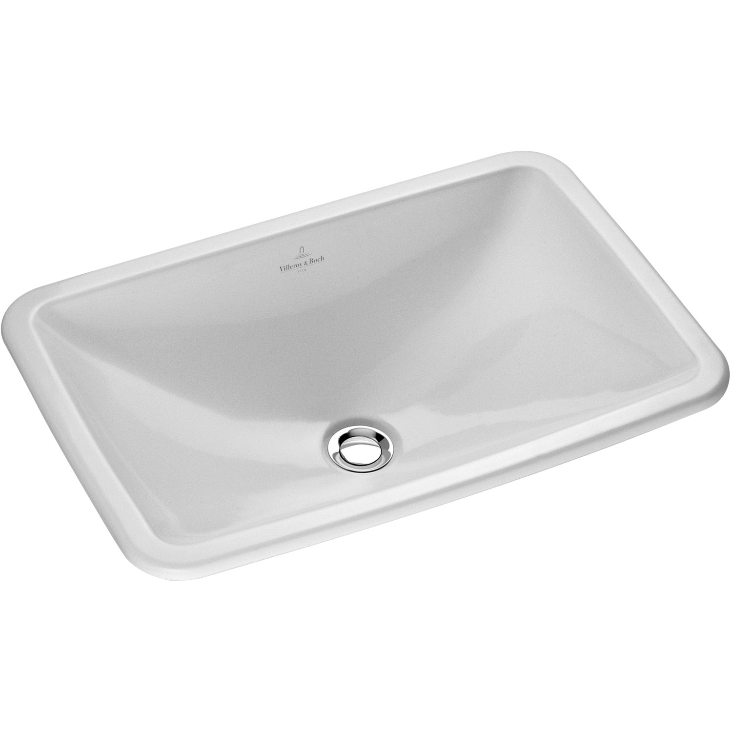 Villeroy & Boch Loop & Friends Einbauwaschbecken 51 cm Alpinweiß mit Überlauf