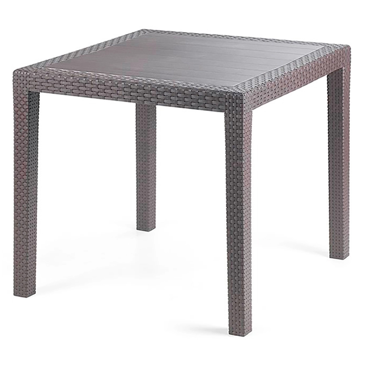 Mojawo Bistrotisch Weiß 138x80x72cm - Kunststoff Tisch Mit Holzoptik Für Balkon, Terrasse, Garten