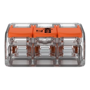 Wago Hebelklemme 221-413, 3-polig, für Leiter von 0,2-4 mm², 10er-Pack