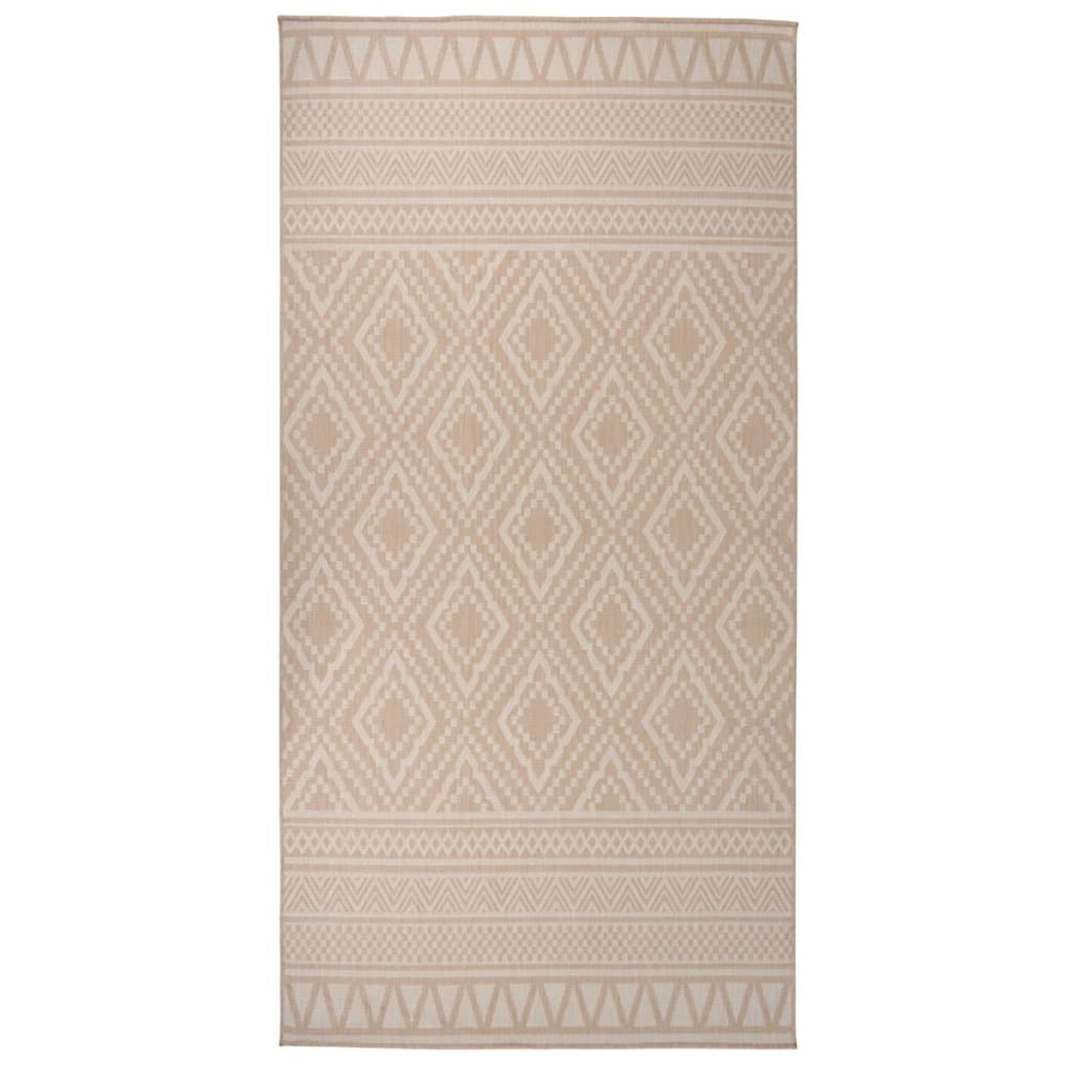 vidaXL Outdoorteppich Flachgewebe 100x200 Cm Braun Gestreift 1124034 günstig online kaufen