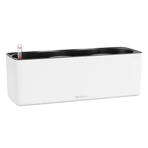 Lechuza CUBE Color Triple, weißer Pflanzgefäß-Übertopf für 3 Pflanzen, 14x40x13,5cm.