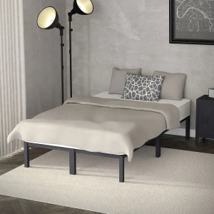 ML-Design Metallbett 120x200 cm in Anthrazit mit Lattenrost auf Stahlrahmen.