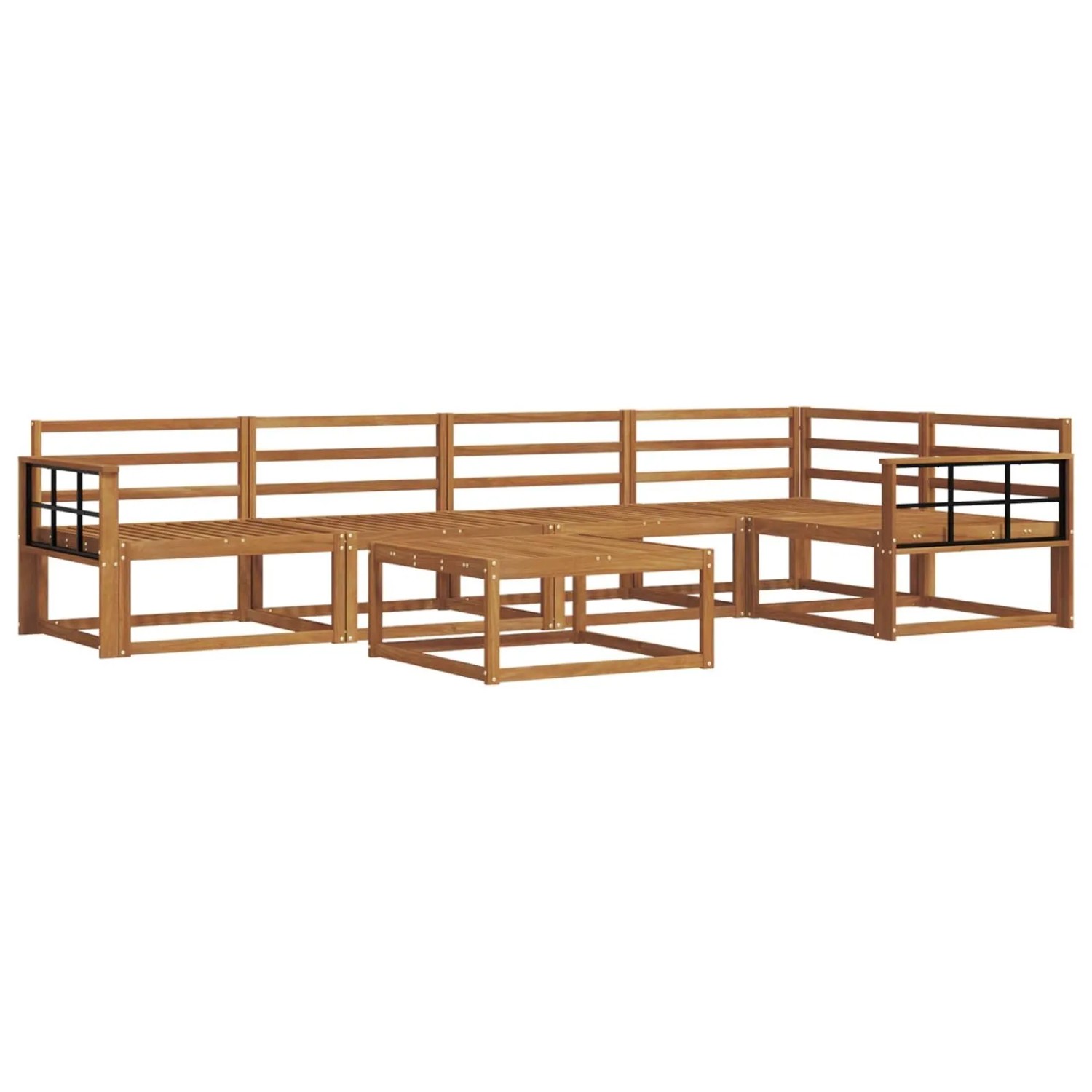 vidaXL Outdoor-Sofagarnitur 6-Tlg Natur Massivholz Akazie 3367622