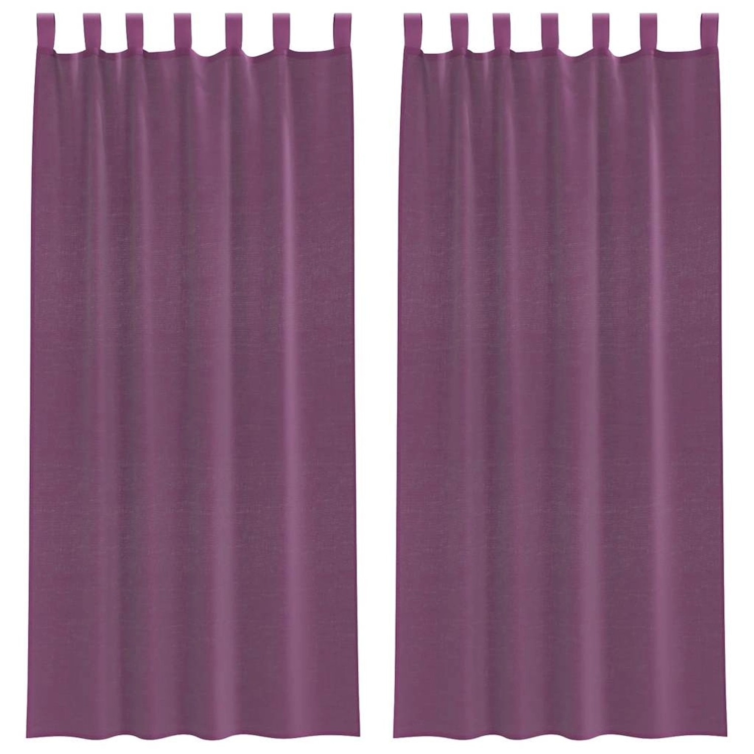 vidaXL Voile Vorhänge mit Schlaufen 2 Stk Violett 140x225 cm 4102293 günstig online kaufen