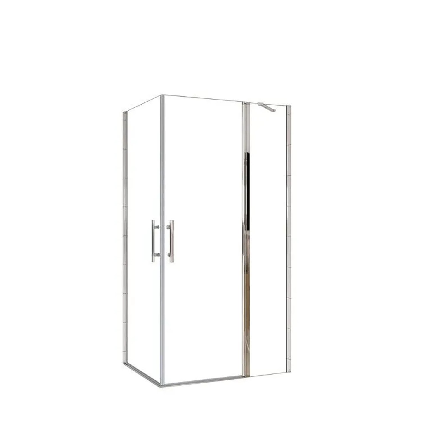 Duschparadies 76x90cm Eckeinstieg Duschkabine Duschabtrennung Duschtür Drehtür x Schwingtür 6mm Nano Glas H195cm