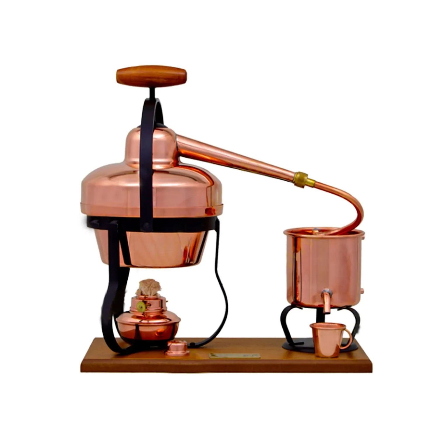 Ich-Zapfe Destill Destilliergerä Destillationsapparatur Mit Spiritusbrenne  5L