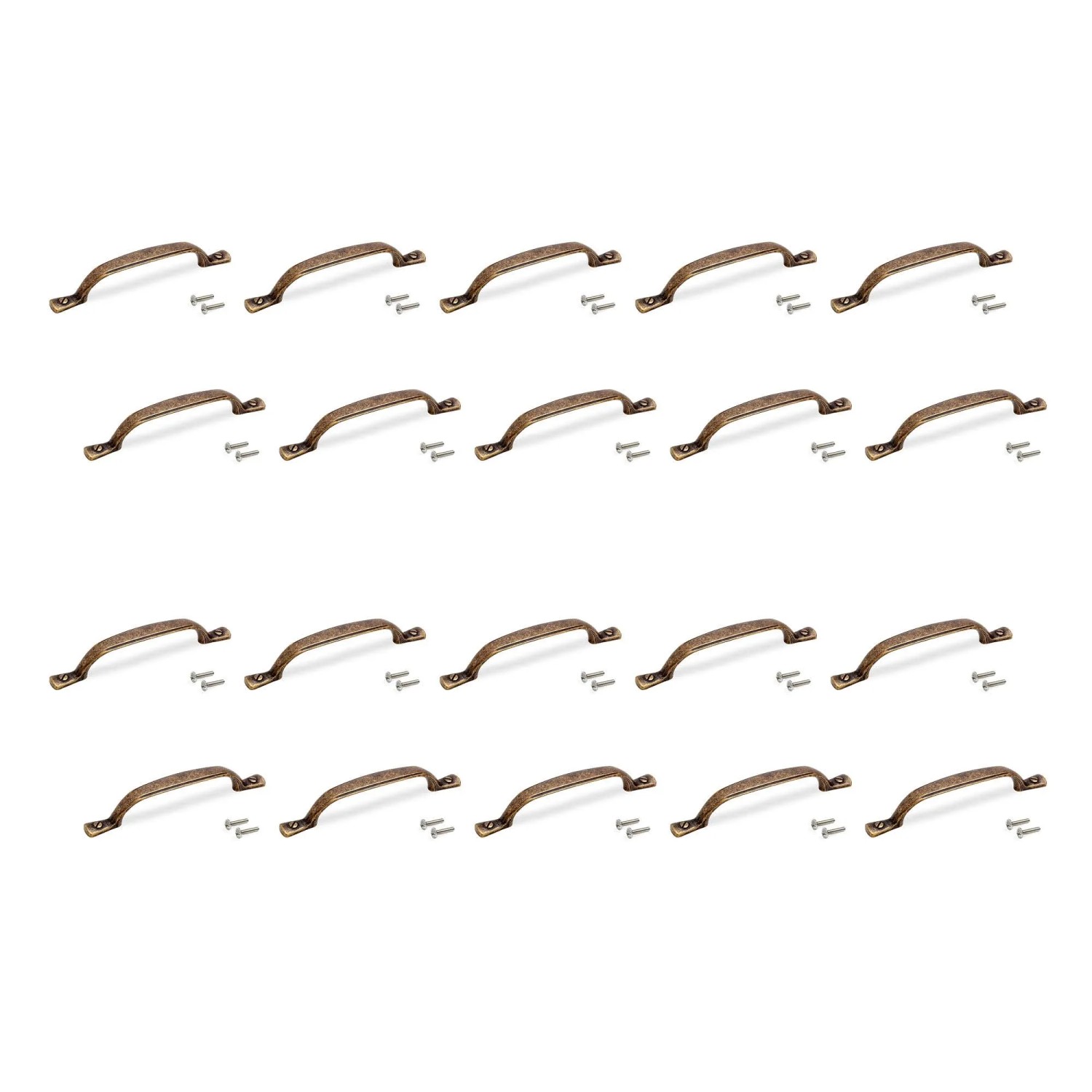 Emuca Lot von 20 Möbelgriffe Alberic L77 mm 64 mm Achsenabstand Zamak Schwarz