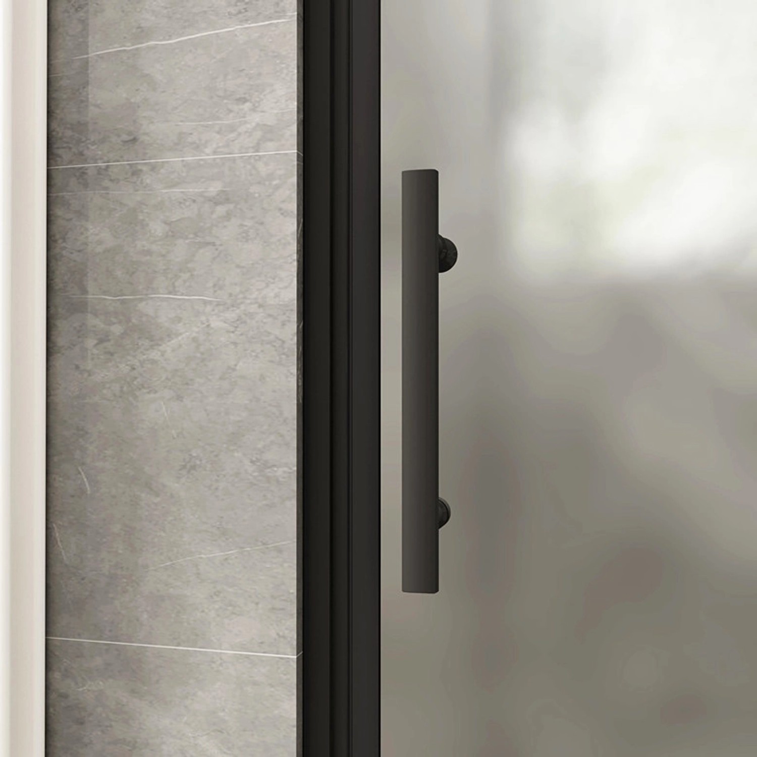 Duschparadies Duschtür Nischentür Falttür 90x195cm,Schwarz,6mm Nano Glas Dusche_9