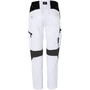 Kübler Pulse Bundhose Woman, weiß/anthrazit, Gr. 52, Arbeitskleidung mit Taschen und Knieverstärkung.