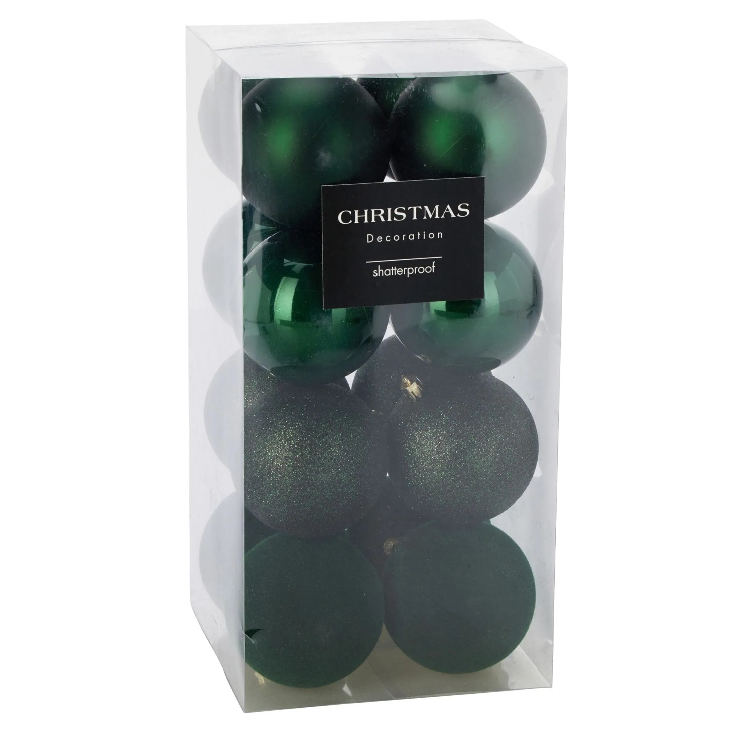 Weihnachtskugel-Set 8 cm Grün 16 Stück