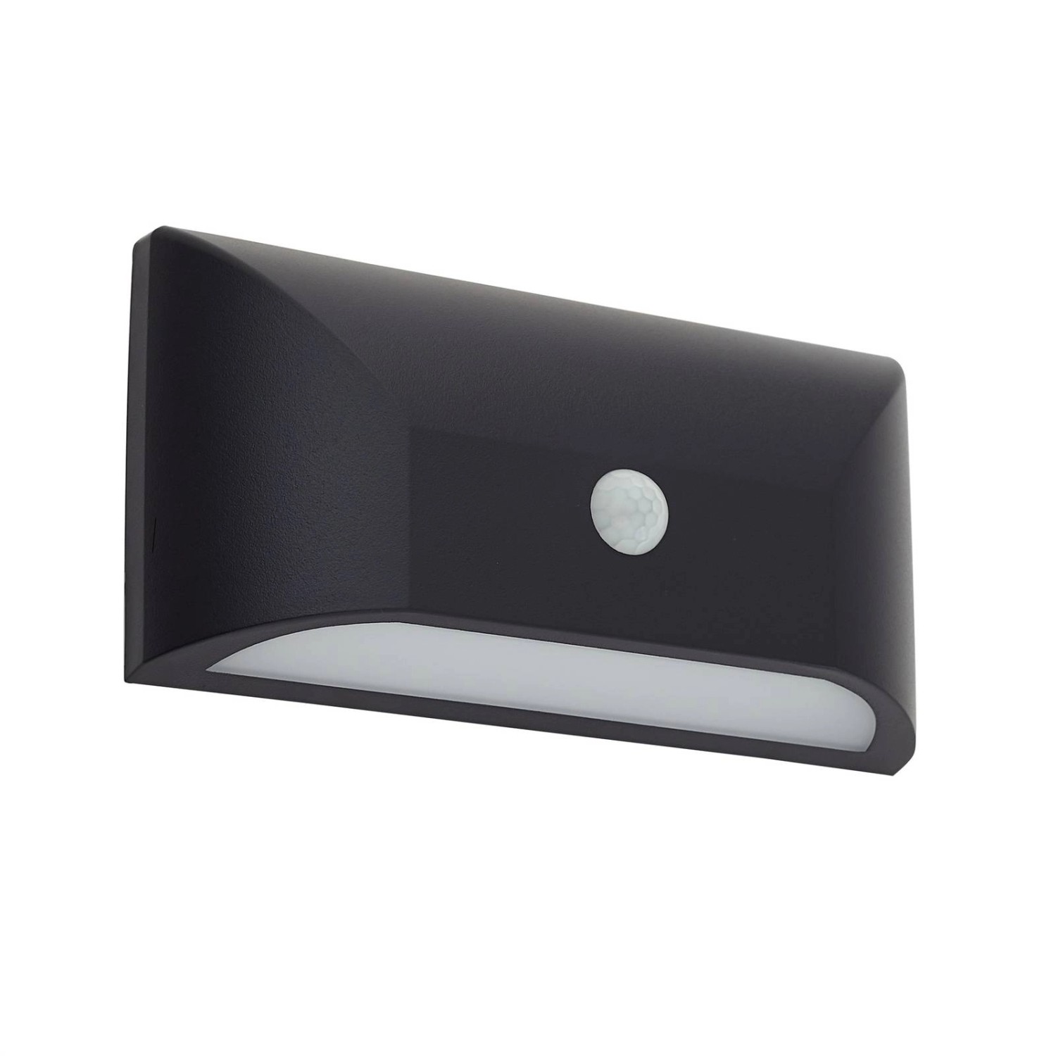 Lindby LED Wandleuchte Außen Siana 10025749 mit Bewegungsmelder Modern in Schwarz 1-flammig