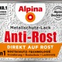Alpina Metallschutzlack Anti-Rost Silber Eisenglimmer, 300ml Dose.