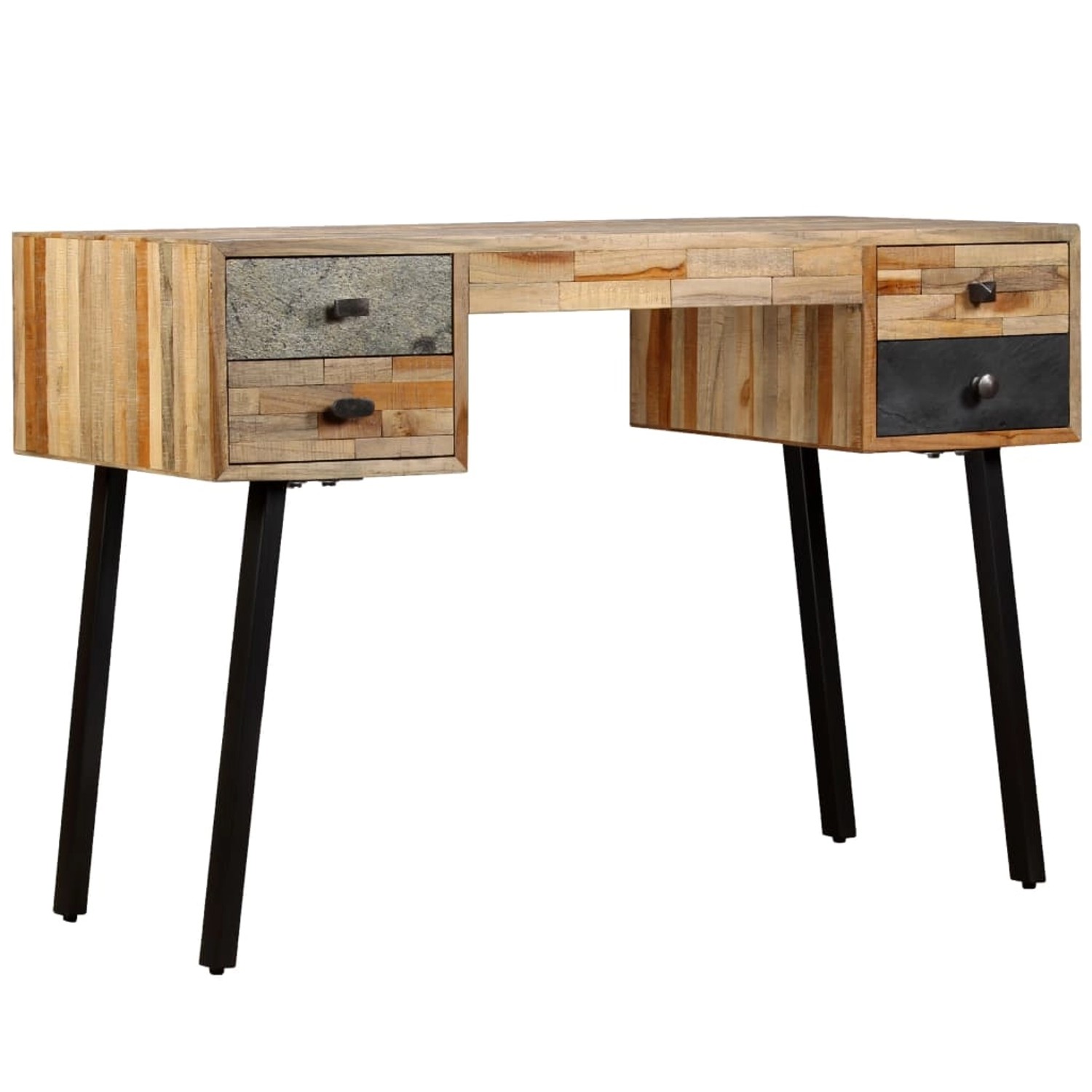 vidaXL Schreibtisch Wiederverwertetes Teak Massivholz 110 × 50 × 76 cm 2454 günstig online kaufen