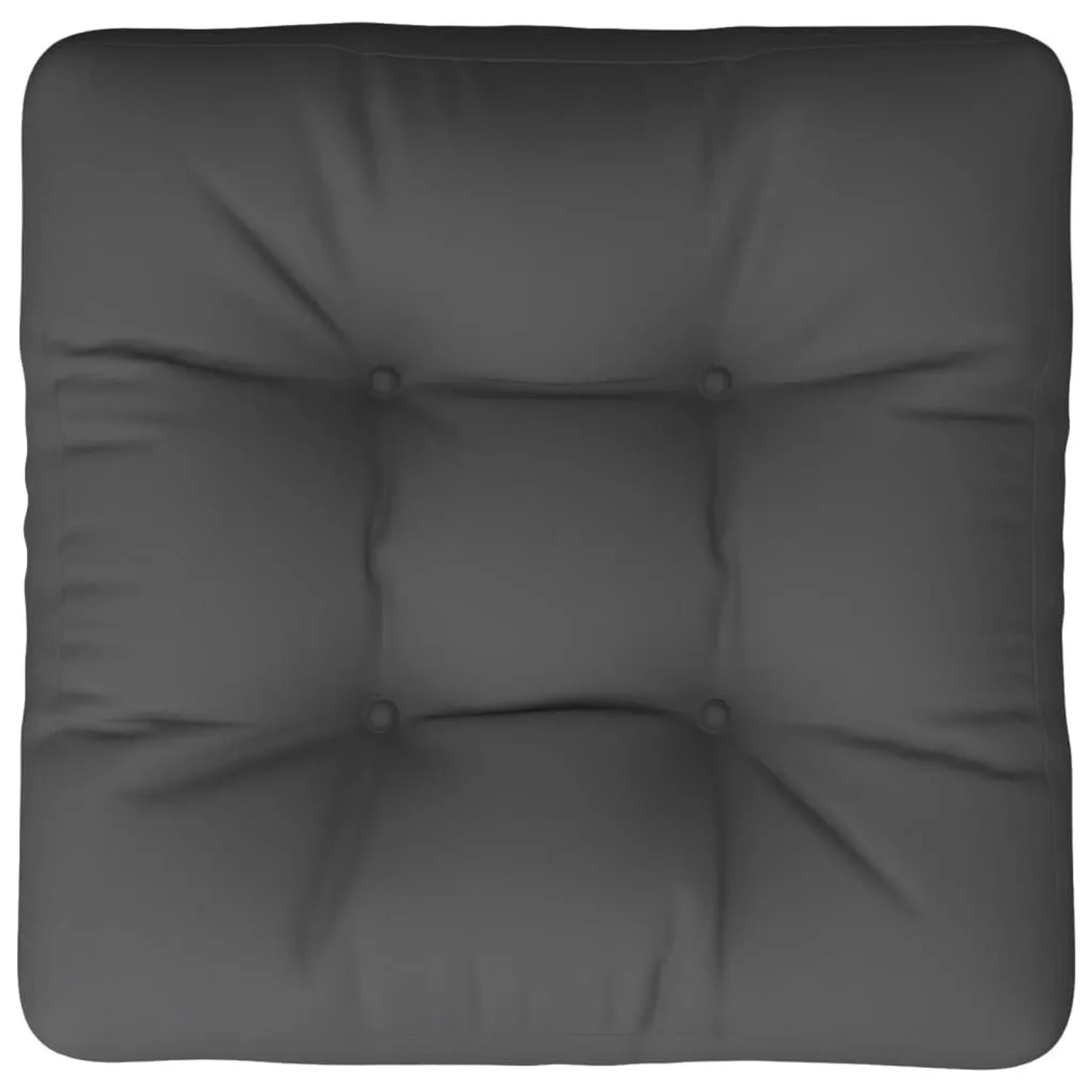 Anthrazit Palettenkissen 60x60 cm, gesteppt, aus Stoff für Gartenmöbel & Sitzgelegenheiten. Weich & wasserabweisend.