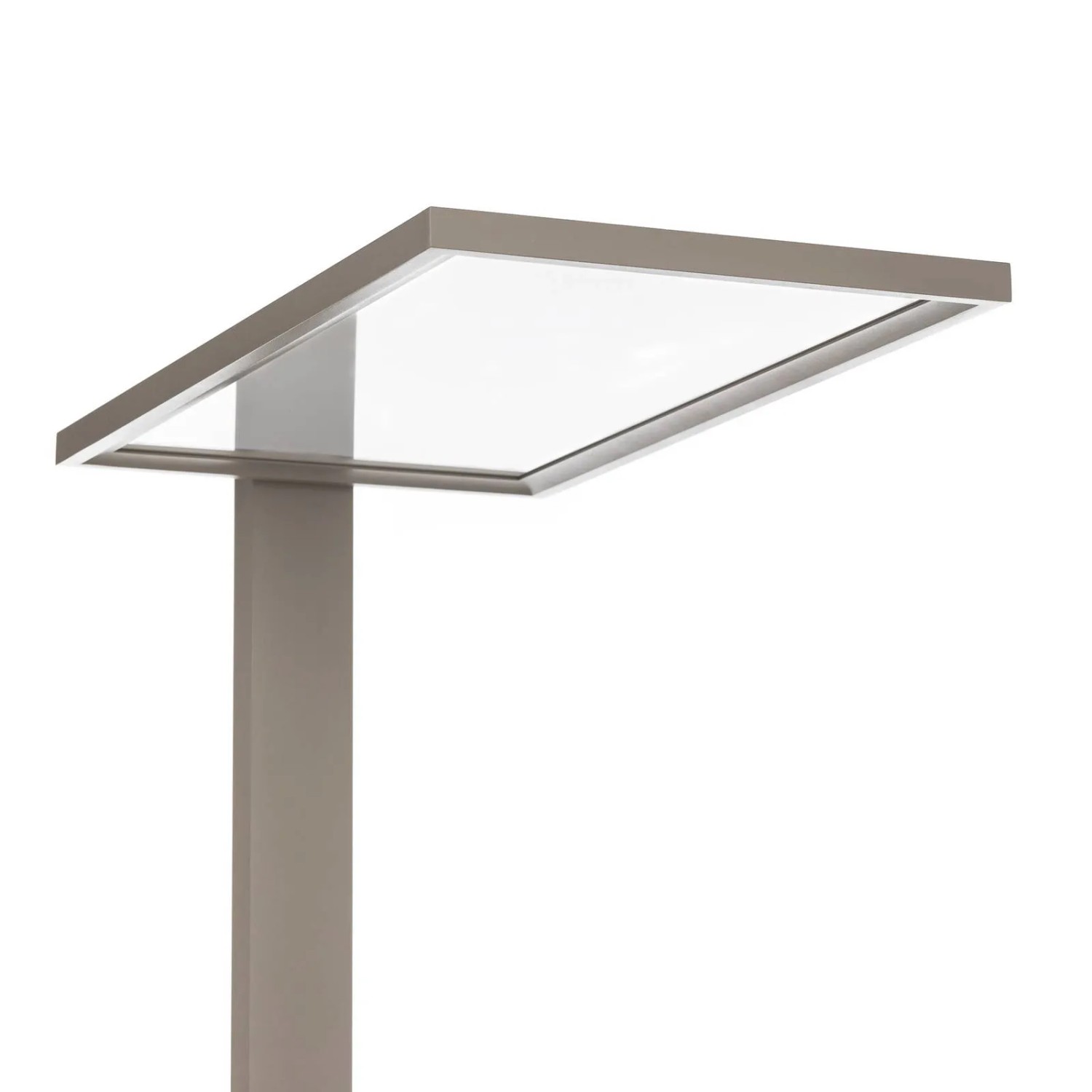 Moderne, dimmbare PRIOS LED Bürostehleuchte Taronis aus Aluminium in Alu für Arbeitszimmer.