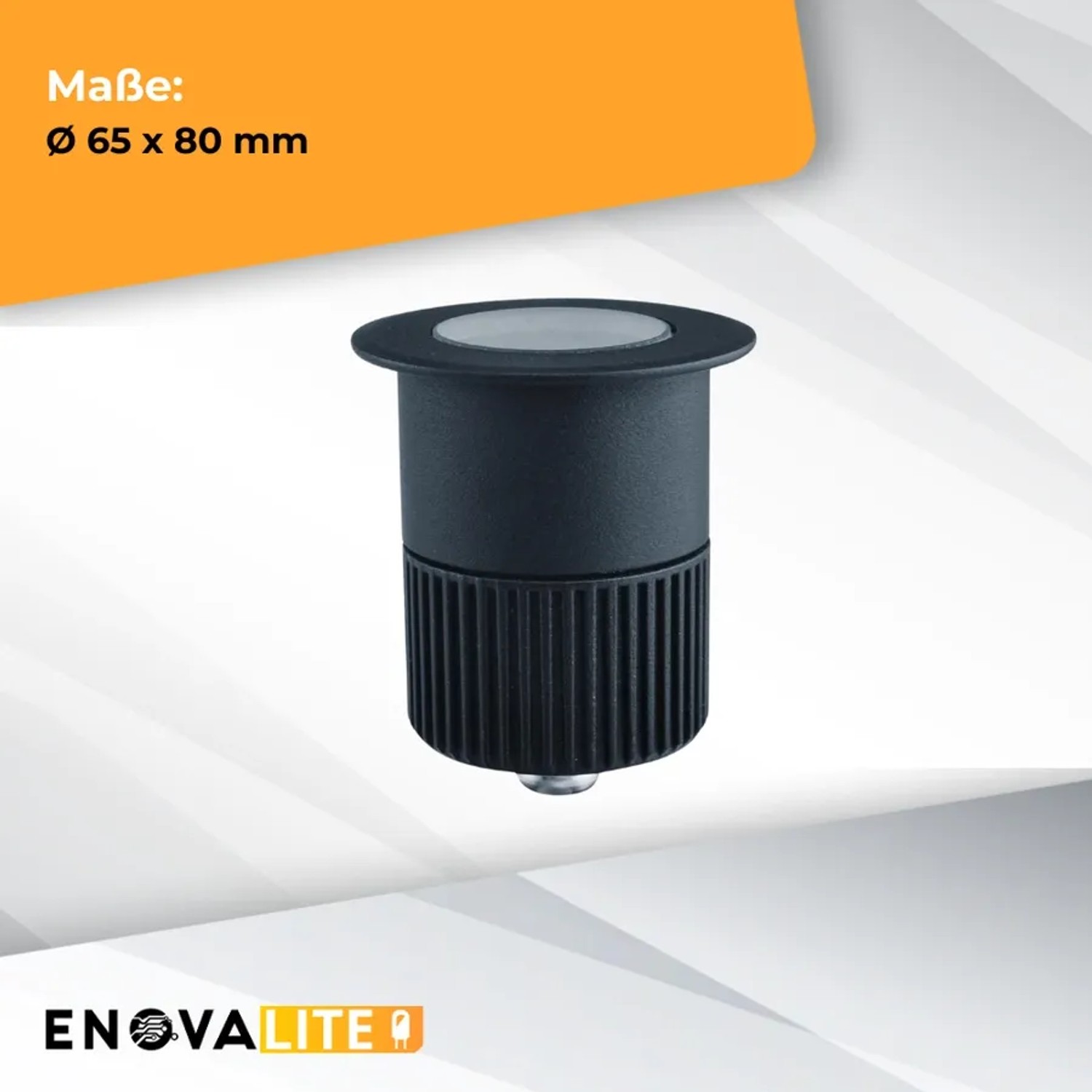 ENOVALITE LED Gartenstrahler, 6er Set, warmweiß, Bodeneinbaustrahler für Garten und Wege.