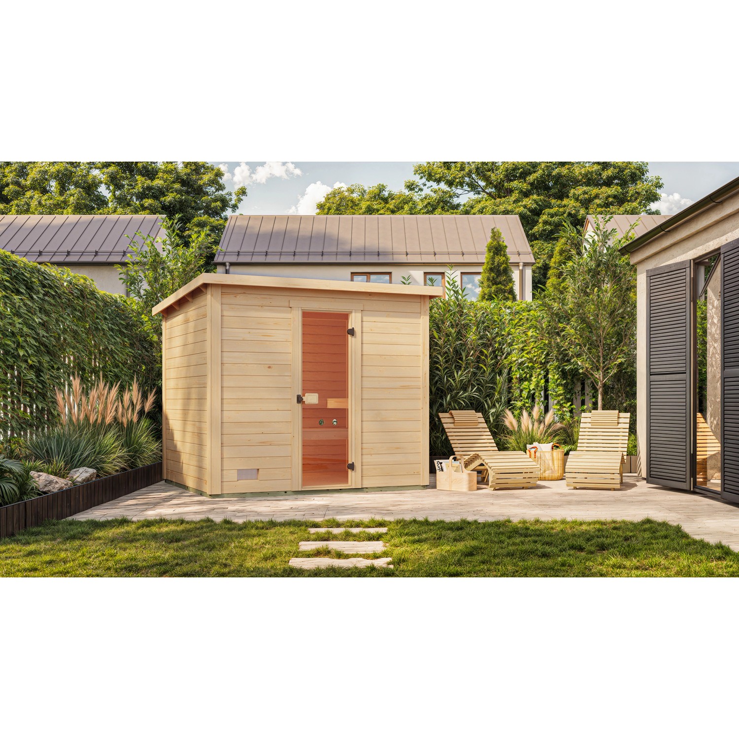 Weka Saunahaus Kaapi 4 ohne Ofen Natur_2