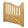GartenLand Tor Vorgartenzaun GRAZ Gebogen 100x105/90 cm Holzzaun Lärche PEFC_7