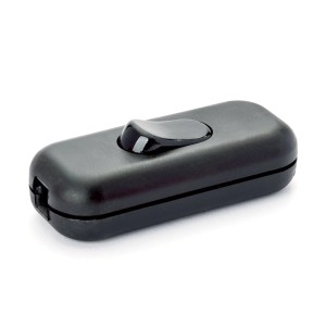 Schwarzer Orion Lightstyle Schnur-Zwischenschalter, 3-polig für Lampen & Leuchten.