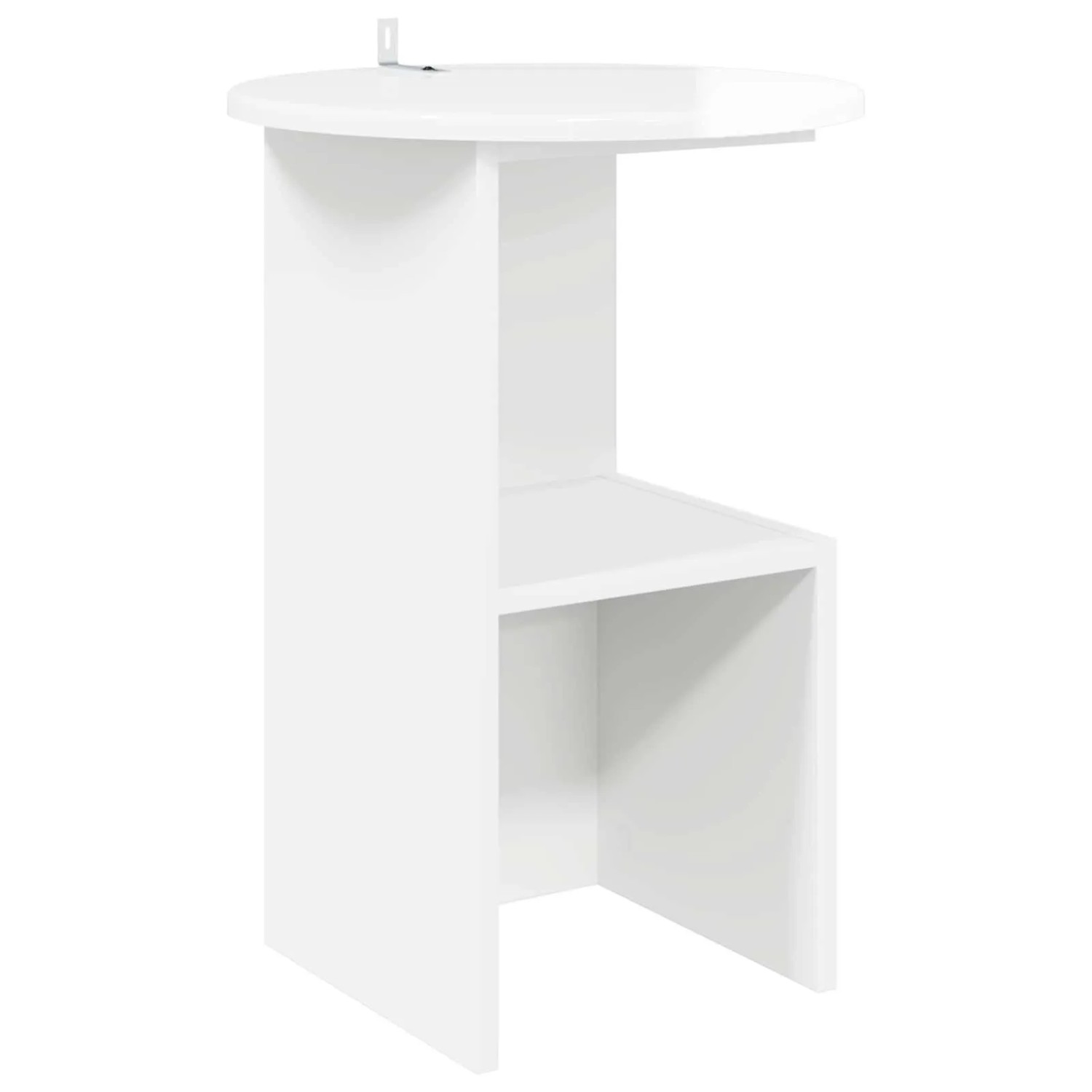 vidaXL Beistelltisch Hochglanz Weiß Ø 39,5 x 55 cm Holzwerkstoff 8001041