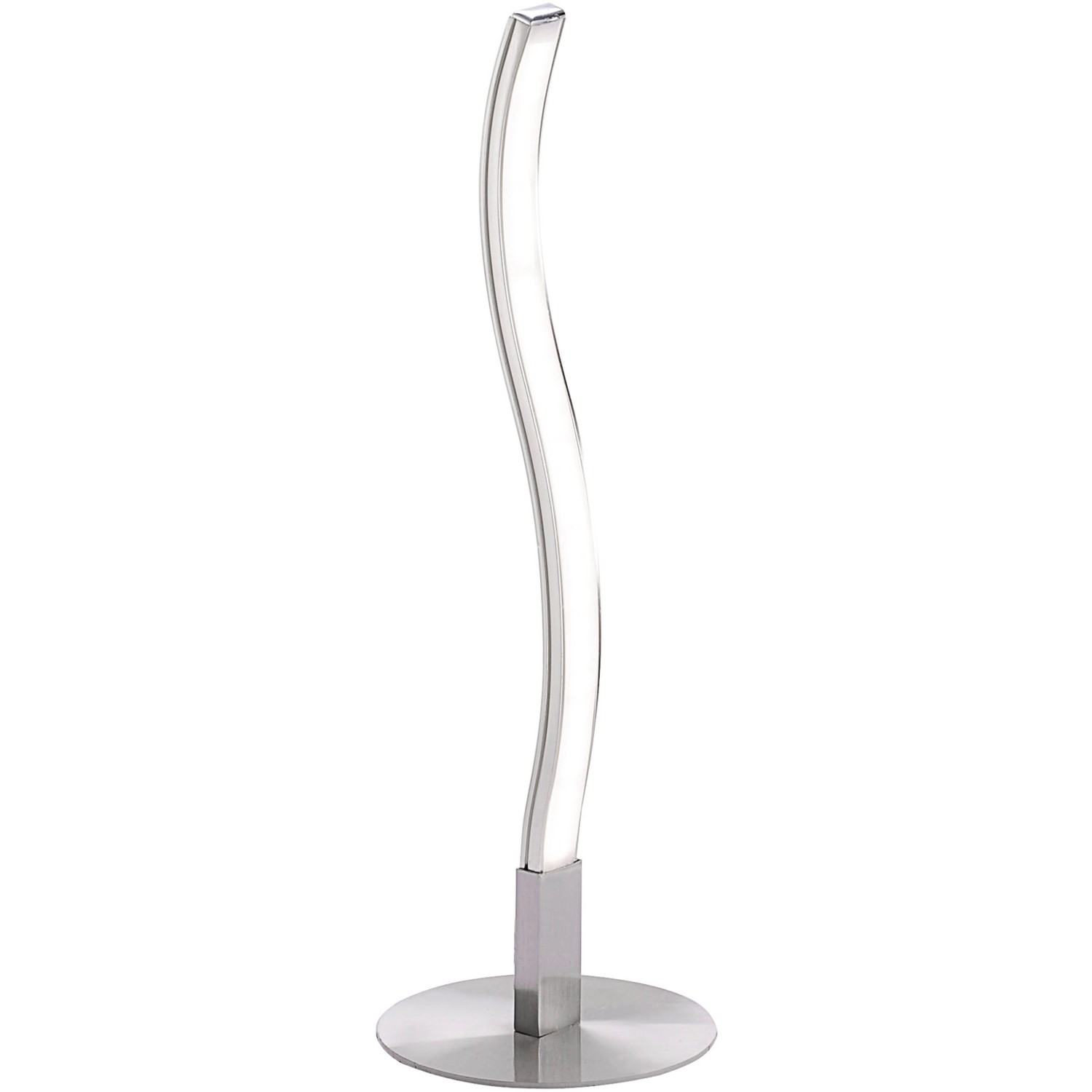 Just Light. LED Tischleuchte Wave Stahl 3000 K