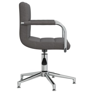 vidaXL Esszimmerstuhl Drehbar Dunkelgrau Stoff 3088063