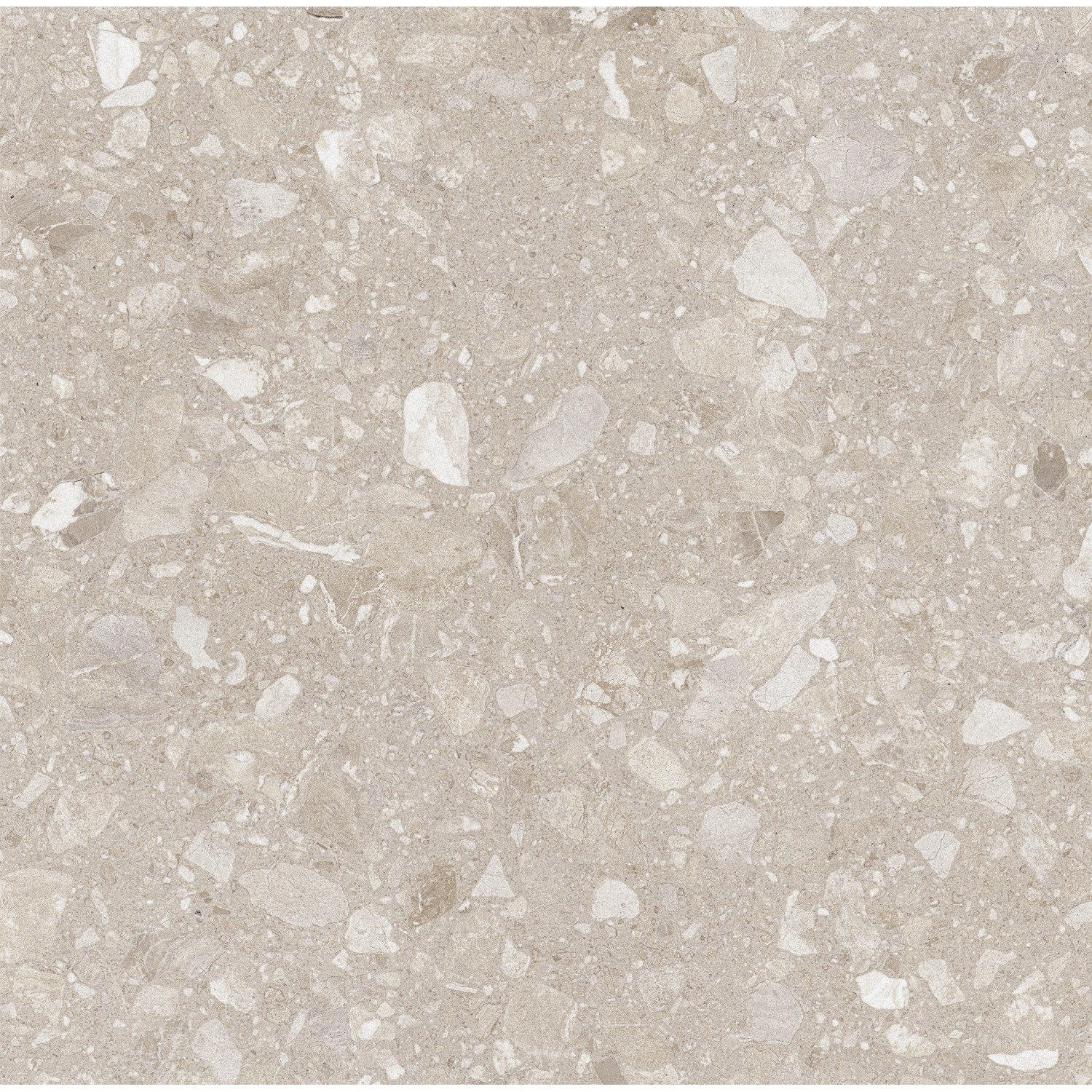 Beige Feinsteinzeug Bodenfliese, 60x60 cm, matte Steinoptik für Innen & Außen.