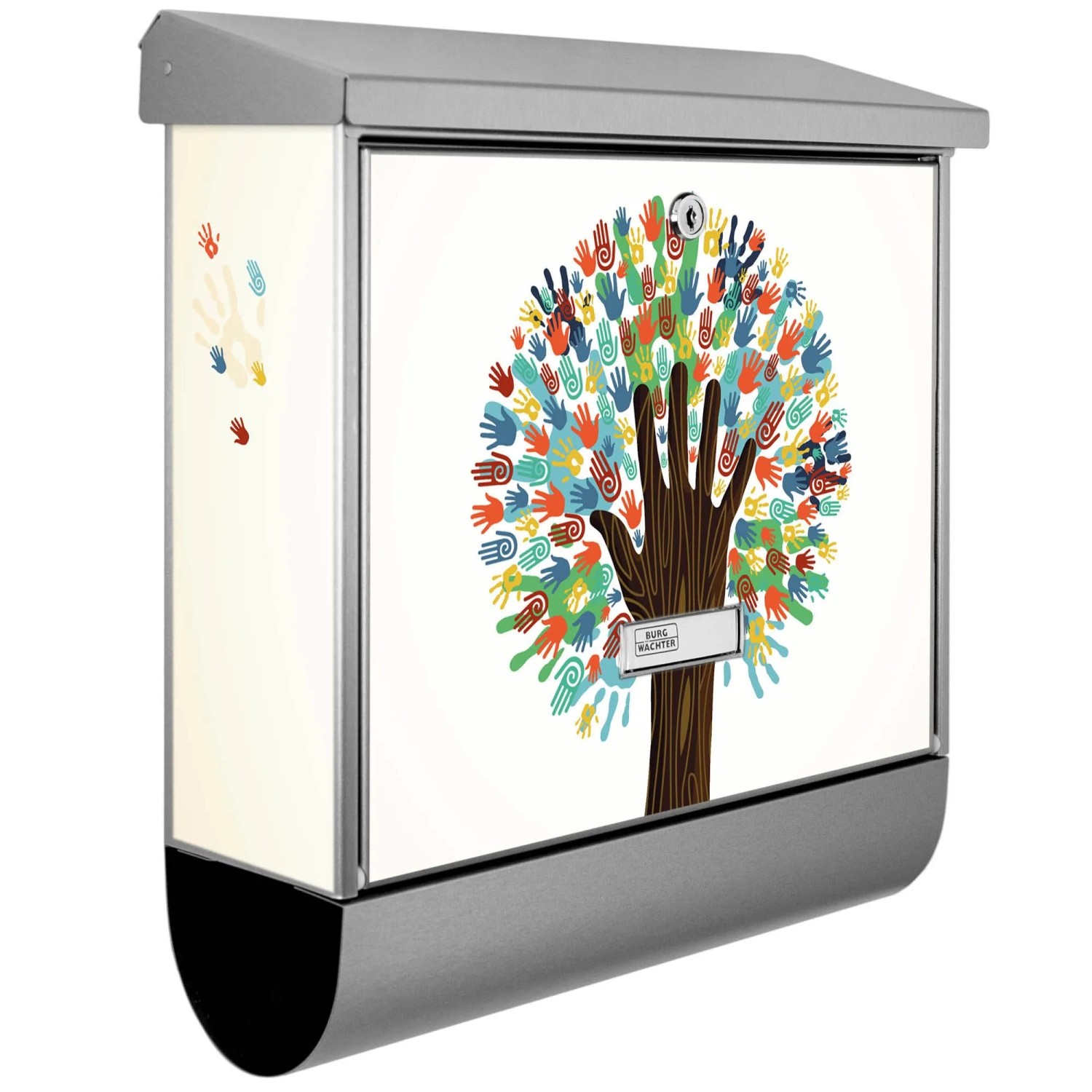 Banjado Briefkasten Edelstahl 38x39x12cm Mit Zeitungsfach Inkl. Montagemate günstig online kaufen