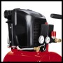 Detailansicht des Einhell Kompressors TE-AC 230/24 mit Manometer und Druckminderer.
