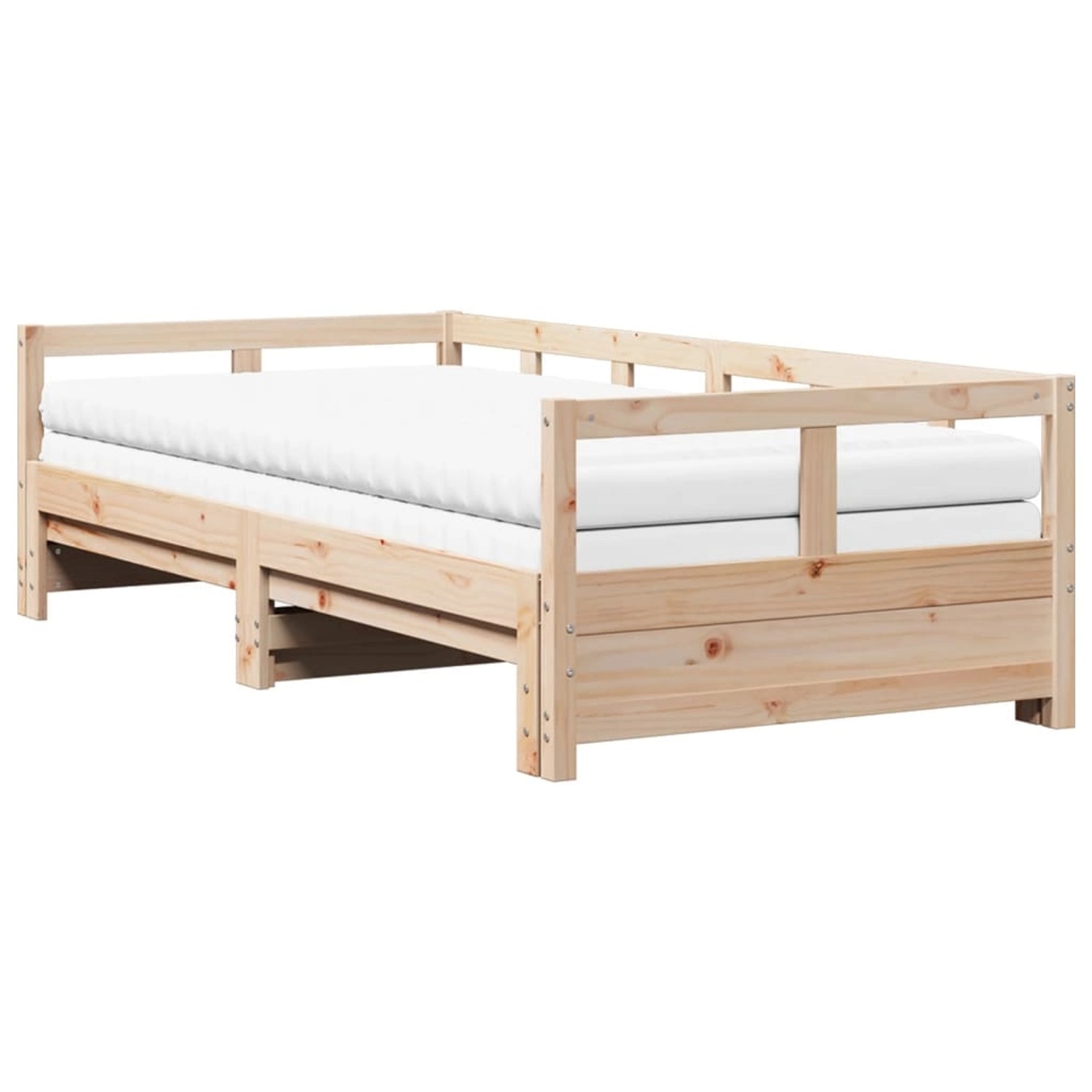 vidaXL Tagesbett Ausziehbar mit Matratzen 90x200 cm Massivholz Kiefer 33210 günstig online kaufen