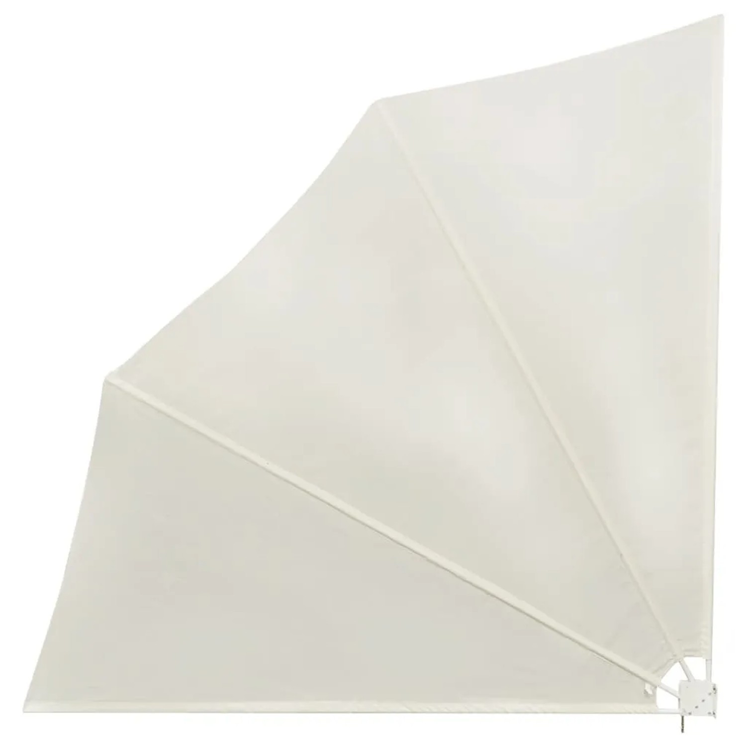 furnicato Faltbarer Balkonfächer, creme, 140x140 cm, für Terrasse und Balkon.