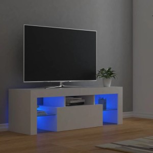 vidaXL TV-Schrank mit LED-Leuchten Weiß 120x35x40 cm 804346