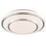 Moderne LED-Deckenleuchte Nivaro in Silber/Weiß, Ø 29,3 cm. Ideal für Wohnräume.