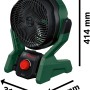 Bosch Akku-Ventilator UniversalFan 18V-1000 Solo, grüner Standventilator mit Maßen.