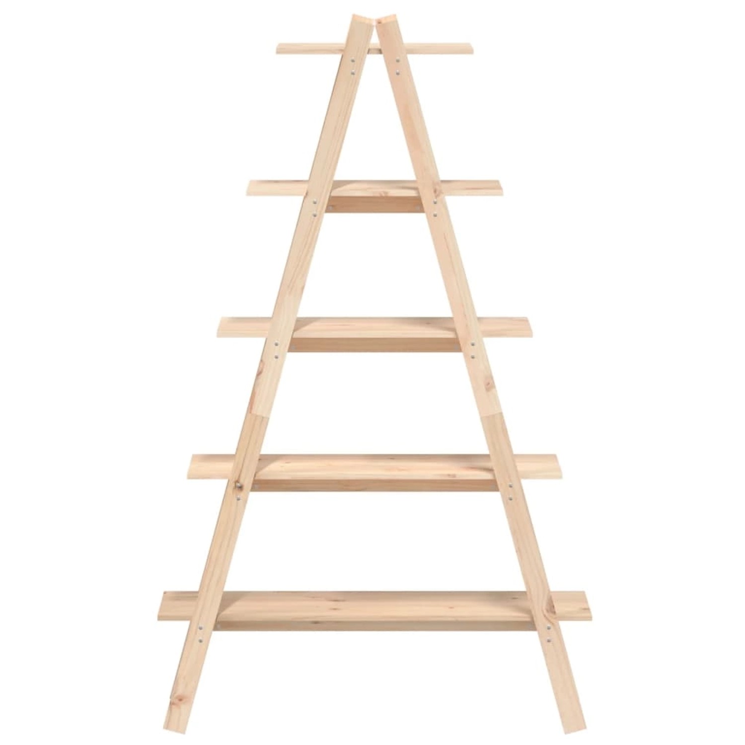 A-förmiges Regal aus Kiefernholz mit 5 Böden für Wohnzimmer, Küche oder Bad.