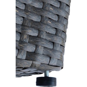 Detailaufnahme Pflanzsäule Deep Water, Polyrattan-Flechtoptik, mit Stellfuß.