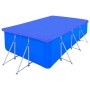 Set aus zwei rechteckigen, blauen Poolabdeckungen (540x270 cm) aus PE-Gewebe (90 g/m²).