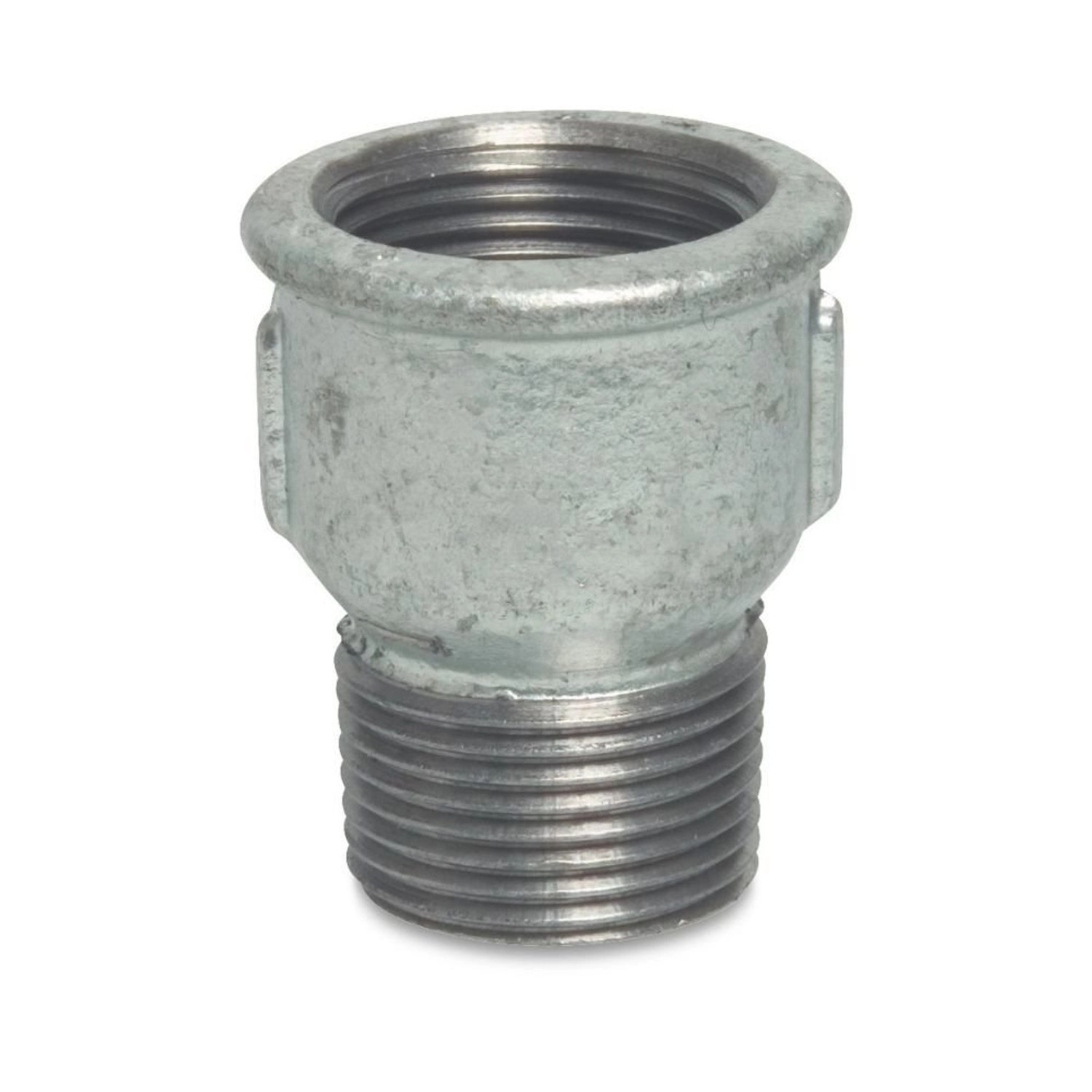 Klasebo Gewindefitting  Temperguss Muffennippel 1/2 IG X 1/2 AG  Verzinkt