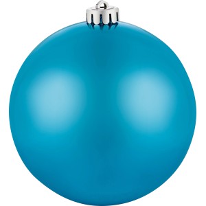 Türkisfarbene Weihnachtskugel, Ø 14 cm, aus Kunststoff für Weihnachtsbaum und Adventskranz.