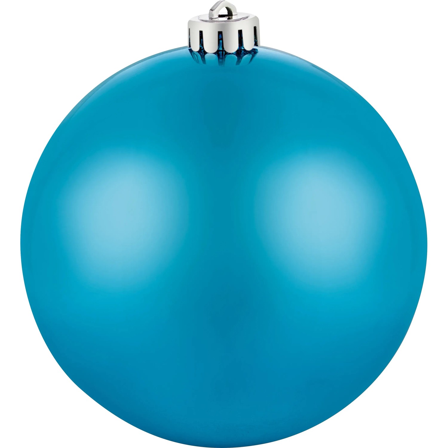 Türkisfarbene Weihnachtskugel, Ø 14 cm, aus Kunststoff für Weihnachtsbaum und Adventskranz.