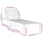 Graue vidaXL Sonnenliege aus Kiefernholz mit verstellbarer Rückenlehne und Lattenrost. Ideal für Garten und Terrasse.
